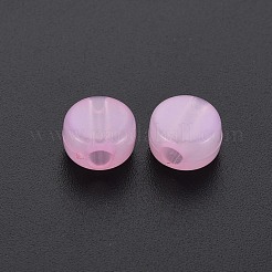 透明なアクリルビーズ  染め  フラットラウンド  パールピンク  8.5x5.5mm  穴：2.5mm  約1774個/500g&nbsp;MACR-S373-05E-10