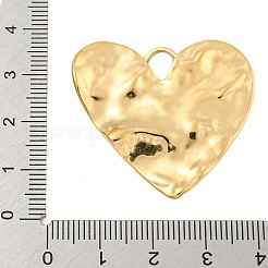 304ステンレスペンダント  ハートチャーム  14KGP本金メッキ  34x36x2mm  穴：6x5mm&nbsp;STAS-L080-020G