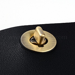 合金ツイストハスプ  PUレザーと  バッグ交換用アクセサリー  ブラック  23.2x10.1x0.18cm&nbsp;FIND-WH0069-95A