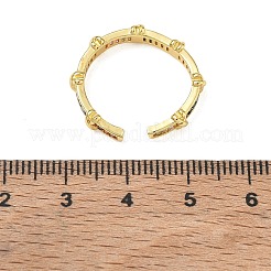 真鍮にカラフルなキュービックジルコニアをパヴェセッティングした女性用オープンカフリング  ゴールドカラー  4mm  usサイズ7 1/4(17.5mm)&nbsp;CU-CBA46D5-03G