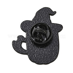 ハロウィンエナメルピン  バックパック用合金ラペルピンバック  カボチャ  30.5x25mm&nbsp;JEWB-I051-01EB-02