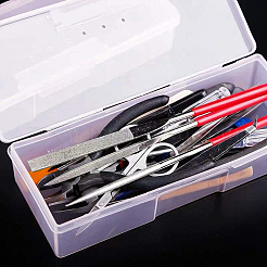 プラスチックビーズ収納ケース  長方形  透明  19.2x7.8x3.9cm&nbsp;CON-WH0068-72