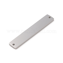 変色しない304ステンレススチールコネクタチャーム  レーザー切断  矩形リンク  ステンレス鋼色  35x6x1.5mm  穴：1.2mm&nbsp;STAS-K270-32P