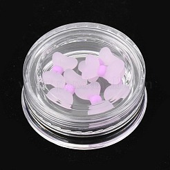つや消しプラスチックカボションネイル  女性のためのネイルアートの装飾アクセサリー  蝶結び  プラム  12x8.5x3.8mm&nbsp;MRMJ-I001-01G
