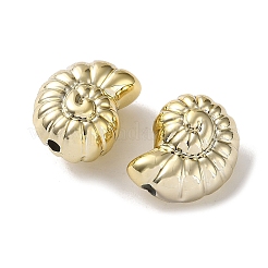 不透明なメッキアクリルビーズ  巻き貝の形  黄金メッキ  15x12x9mm  穴：2mm&nbsp;AC-CBAA26B-01A