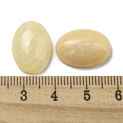 天然なイエロージェイドカボション  オーバル  18x13x5~5.5mm&nbsp;G-C115-01A-14