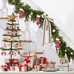 3個 3スタイル ウール糸編み クリスマスストッキング 吊り下げ  クリスマスツリーの装飾アクセサリー  レッド  50cm  1個/スタイル&nbsp;FEPA-SP0001-04B