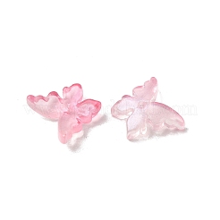 ガラスビーズ  蝶  ツートン  ラベンダーブラッシュ  12x13.5x3.5mm  穴：1.2mm&nbsp;GLAA-D303-06B