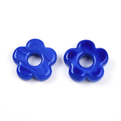 手作りランプワークビーズ  花  ミックスカラー  15~16x16x3.5~4.5mm  穴：4.5~5mm&nbsp;LAMP-N024-39