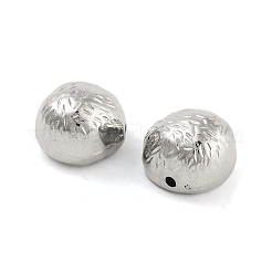 CCBプラスチックビーズ  半円  プラチナ  9.5x11x7mm  穴：1.2mm  約1389個/500g&nbsp;CCB-S164-41P