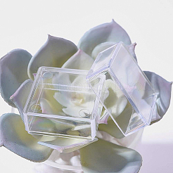 ポリスチレンプラスチックビーズコンテナ  キューブ  透明  3x3x2.2cm&nbsp;CON-BC0004-24A