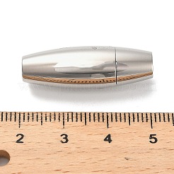 304ステンレススチール製マグネット留め具  コラム  ステンレス鋼色  30x10x10mm  穴：5mm&nbsp;STAS-K296-02B-P