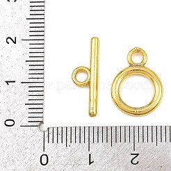 リング真鍮トグル留め金  カドミウムフリー＆鉛フリー  長持ちメッキ  18KGP本金メッキ  6~16x11.5~18.5x2mm  穴：2.5mm&nbsp;KK-G548-33G