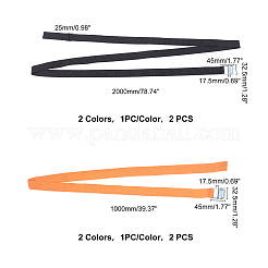 ナイロン固定ストラップ2色4個  鉄の留め金付き  フラット  ミックスカラー  1000~2000x25mm  1pc /カラー  2色/スタイル&nbsp;AJEW-GA0003-50