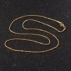 304ステンレススチールスネークチェーンネックレス  カニカン付き  ゴールドカラー  17.7インチ（45cm）  1.3mm&nbsp;NJEW-O096-B-23G