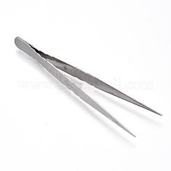 変色しにくいステンレススチール製ビーズピンセット  ステンレス鋼色  135x11x8mm&nbsp;TOOL-R017