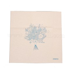 DIYブーケ模様刺繍キット  模造竹フレームを含む  鉄製ピン  布  カラフルな糸  ピンク  213x201x9.5mm  内径：183mm&nbsp;LS-DIY-O021-15A