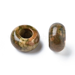 天然の宝石ヨーロッパのビーズ  大穴ビーズ  ロンデル  16x8mm  穴：8mm&nbsp;G-G740-16x8mm-21