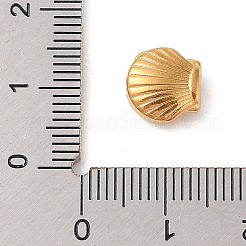 304ステンレススチールビーズ  ゴールドカラー  シェル形状  9x9.5x4mm  穴：1.6mm&nbsp;LS-STAS-M061-02G-02