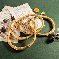 ウッドバッグハンドル  竹の指輪  121~124x12~14mm&nbsp;FIND-WH0043-26