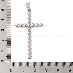 変色しない304ステンレススチールペンダント  コルスチャーム  ステンレス鋼色  48x25x3mm  穴：6x3.5mm&nbsp;STAS-C103-30C-P