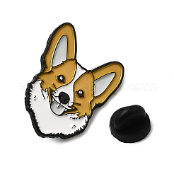 犬用エナメルピン  バックパック用合金ラペルピンバック  ダークチソウ  30x23mm&nbsp;JEWB-Z044-01EB-06