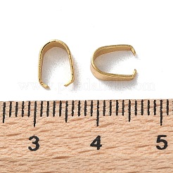304ステンレススチールスナップオンベイル  18KGP本金メッキ  7x5.5x3mm&nbsp;STAS-V007-05B-G