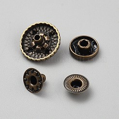 合金スナップボタン  樹脂ビーズで  綿パッデッド服コートダウンジャケットバックル  ファイヤーブリック  9.5x17mm&nbsp;FIND-TAC0037-07A-AB