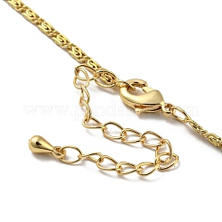 ファセットファンガラスビーズビブネックレス  真鍮チェーンネックレス  ゴールドカラー  16.06インチ（40.8cm）&nbsp;NJEW-R263-20G