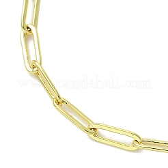 女性用真鍮ペーパークリップチェーンブレスレット  18KGP本金メッキ  7.68インチ（19.5cm）&nbsp;BJEW-JB13615