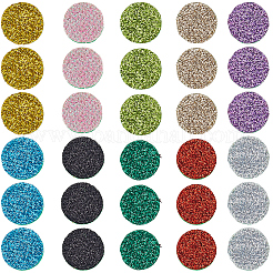 コットンパフュームパッド10セット  フラットラウンド  ミックスカラー  5/8x1/8インチ（1.5x0.3cm）  10個/セット&nbsp;FIND-SC0016-81