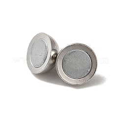 真鍮製マグネットクラスプ  カドミウムフリー＆ニッケルフリー＆鉛フリー  ボール  プラチナ  16x10mm  穴：1.5mm&nbsp;KK-B079-03P