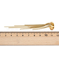 304ステンレススチール製タッセルカフイヤリング  ゴールドカラー  89x14.5mm&nbsp;EJEW-B145-01G