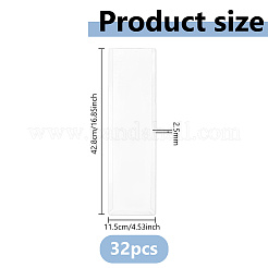PVCスライドカード吊り下げディスプレイバッグ  長方形  透明  428x115x2.5mm&nbsp;FIND-WH0149-84