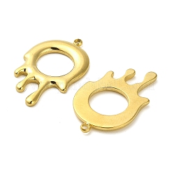 304ステンレスペンダント  リングチャーム  ゴールドカラー  26x16x2mm  穴：1.5mm&nbsp;STAS-D195-03G-03