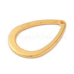 イオンプレーティング（IP）304ステンレスペンダント  ティアドロップチャーム  ゴールドカラー  17x11.5x0.7mm  穴：0.8mm&nbsp;STAS-U025-06G
