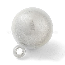 真鍮製ベルペンダント  水琴鈴(すいきんすず)  ラウンドチャーム  銀  22x17mm  穴：2.7mm&nbsp;KK-NH0001-02C