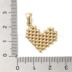 金メッキ304ステンレススチールペンダント  バブルチャーム  ハート  19x20x2mm  穴：5.5x3mm&nbsp;STAS-L272-006G-04
