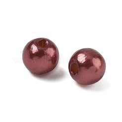 パール調アクリルビーズ  ラウンド  染め  ココナッツブラウン  6x5.5mm  穴：1.8mm  約3000個/300g&nbsp;FIND-XCP0003-40