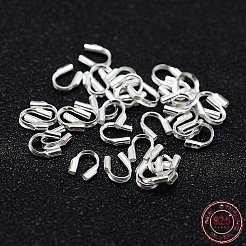 925スターリングシルバーワイヤーガーディアン  銀  4.5x4x1mm  穴：0.6mm&nbsp;STER-F036-27S-4.5x4