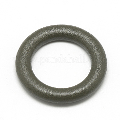 リングを結ぶ模造革  アルミ底  リング  ダークオリーブグリーン  36x5.5mm&nbsp;WOVE-S084-30B
