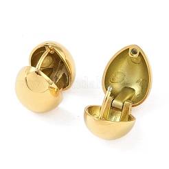 女性用ティアドロップ 304 ステンレススチール フープピアス  ゴールドカラー  14.5x11mm&nbsp;EJEW-G390-03G-01