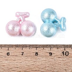 テクスチャのある不透明アクリルビーズ  チェリー  ミックスカラー  18x21.5x11.5mm  穴：2.7mm  約263個/500g&nbsp;OACR-N160-13