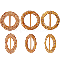 6種類のプラスチックバックル3個  ウェビング用  ストラップバッグ  服飾材料  ペルー  リング  61~70x5~6mm  2個/スタイル&nbsp;DIY-GF0013-12