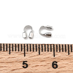 真鍮製U字カンU字金具  ニッケルフリー  プラチナ  4.5x4x1.5mm  穴：0.5mm&nbsp;KK-F916-07A-P