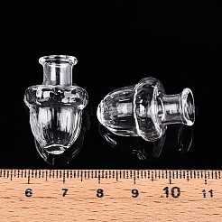 ガラスボトル  ビーズの容器  ドングリ  透明  2.7~2.8x1.7~1.85cm  穴：6mm&nbsp;AJEW-N002-05