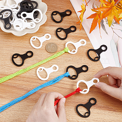 アクリル糸巻き板  フロスボビン  クロスステッチ刺繍糸の収納に  ボトルオープナー形状  ミックスカラー  49.5x33.5x2.5mm  穴：9.5mm  2色  12個/カラー  24pc&nbsp;TOOL-PH0001-65A