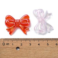 透明なアクリルビーズ  蝶結び  ミックスカラー  23x29x7mm  穴：2.7mm&nbsp;OACR-E033-09