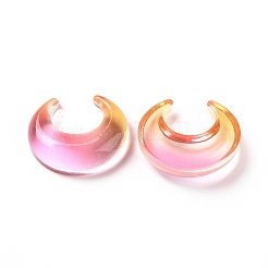 不透明アクリルカボホン  ツートン  ムーン  ピンク  23x19x7mm&nbsp;OACR-C010-02C