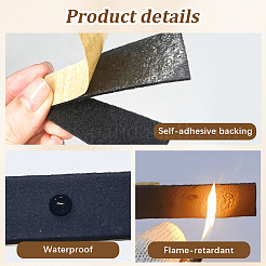 10mロックウール屋根断熱粘着シーリングストリップ  ブラック  48~50x3mm&nbsp;DIY-GF0014-35